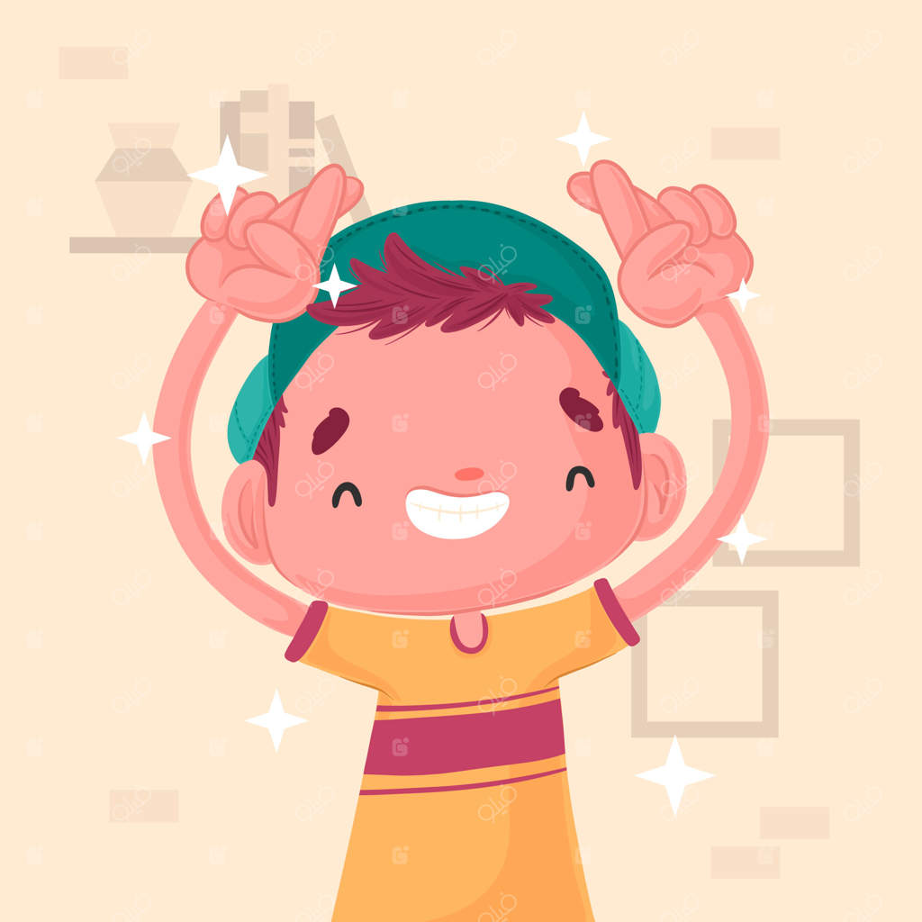 تصویری از علامت انگشتان ضربدری دستی کشیده شده