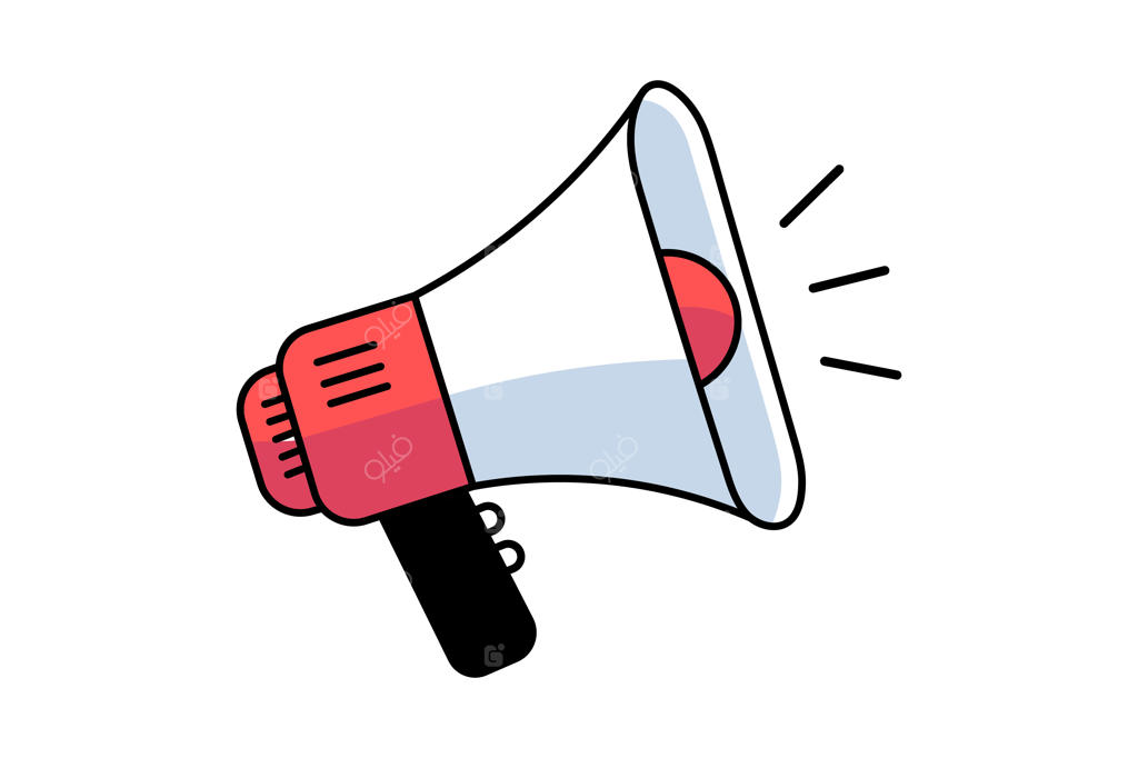 هنر برداری بلندگوی خلاقانه برای پروژه‌های مدرسه - نماد بلندگو و مگافون