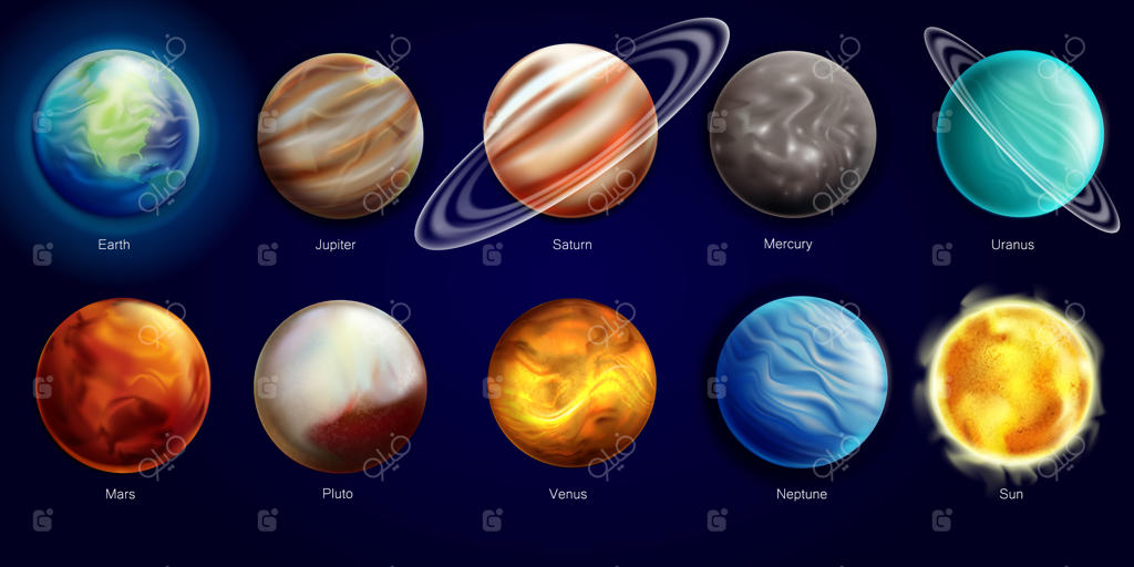 تصویرسازی منظومه شمسی