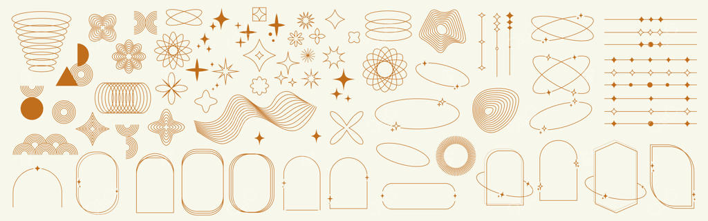 طرح عنصر قاب مینیمالیستی با آیکون ستاره