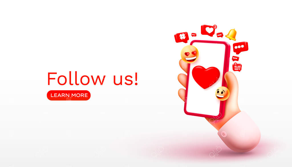 ما را در شبکه‌های اجتماعی مانند برنامهٔ فالوئرها دنبال کنید - وکتور