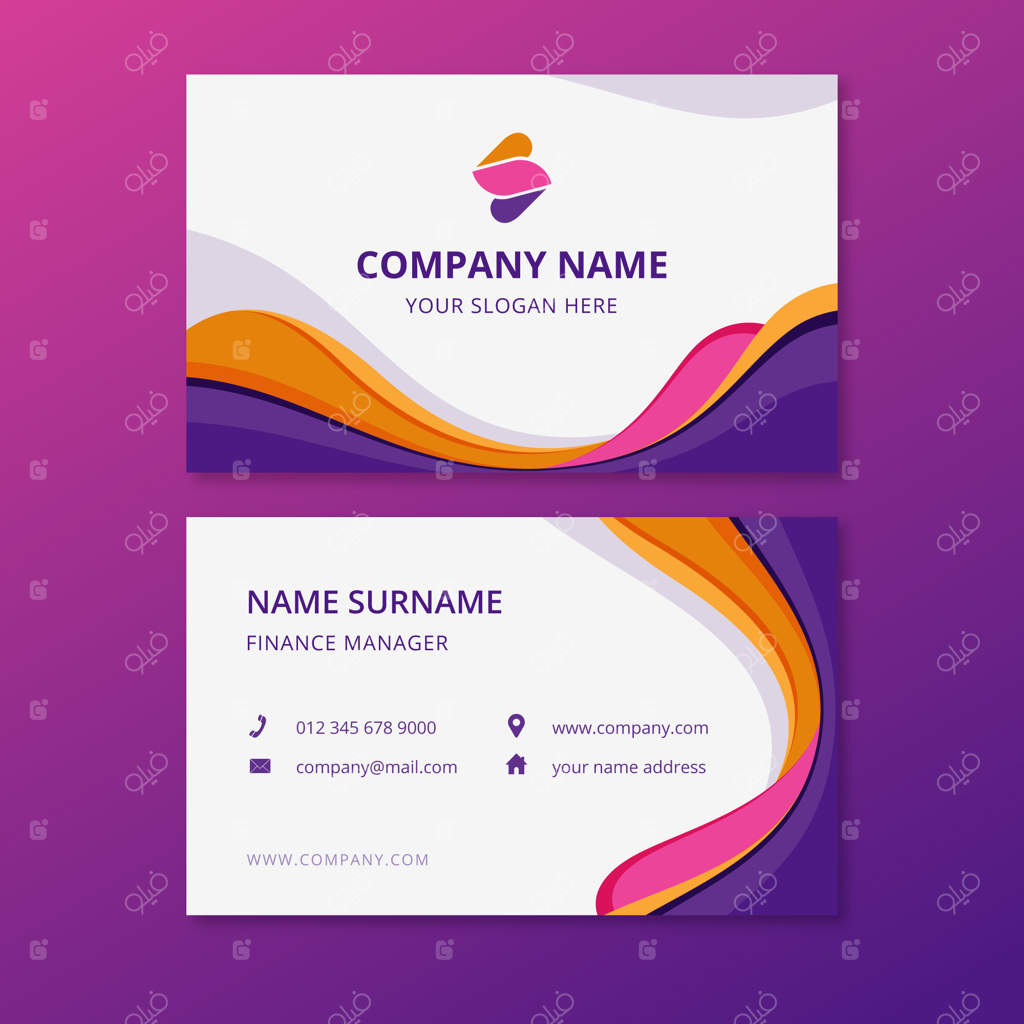 پترن کارت ویزیت رنگارنگ و مدرن