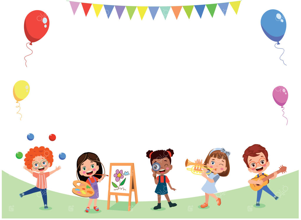 کارتون کودکان با تابلو خالی