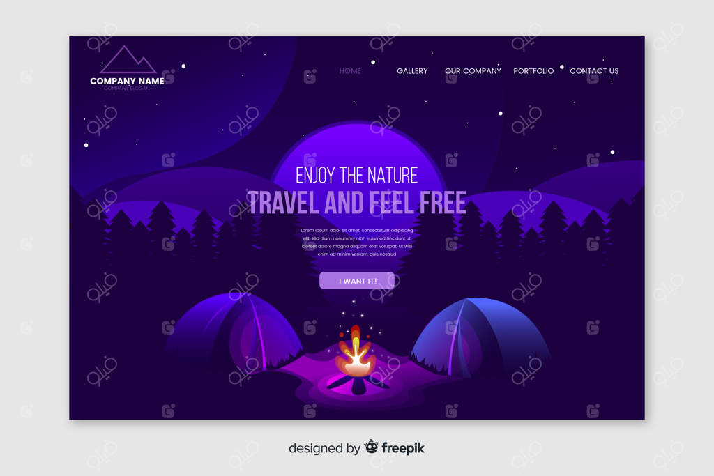 قالب صفحه فرود برای سفرهای اقتصادی