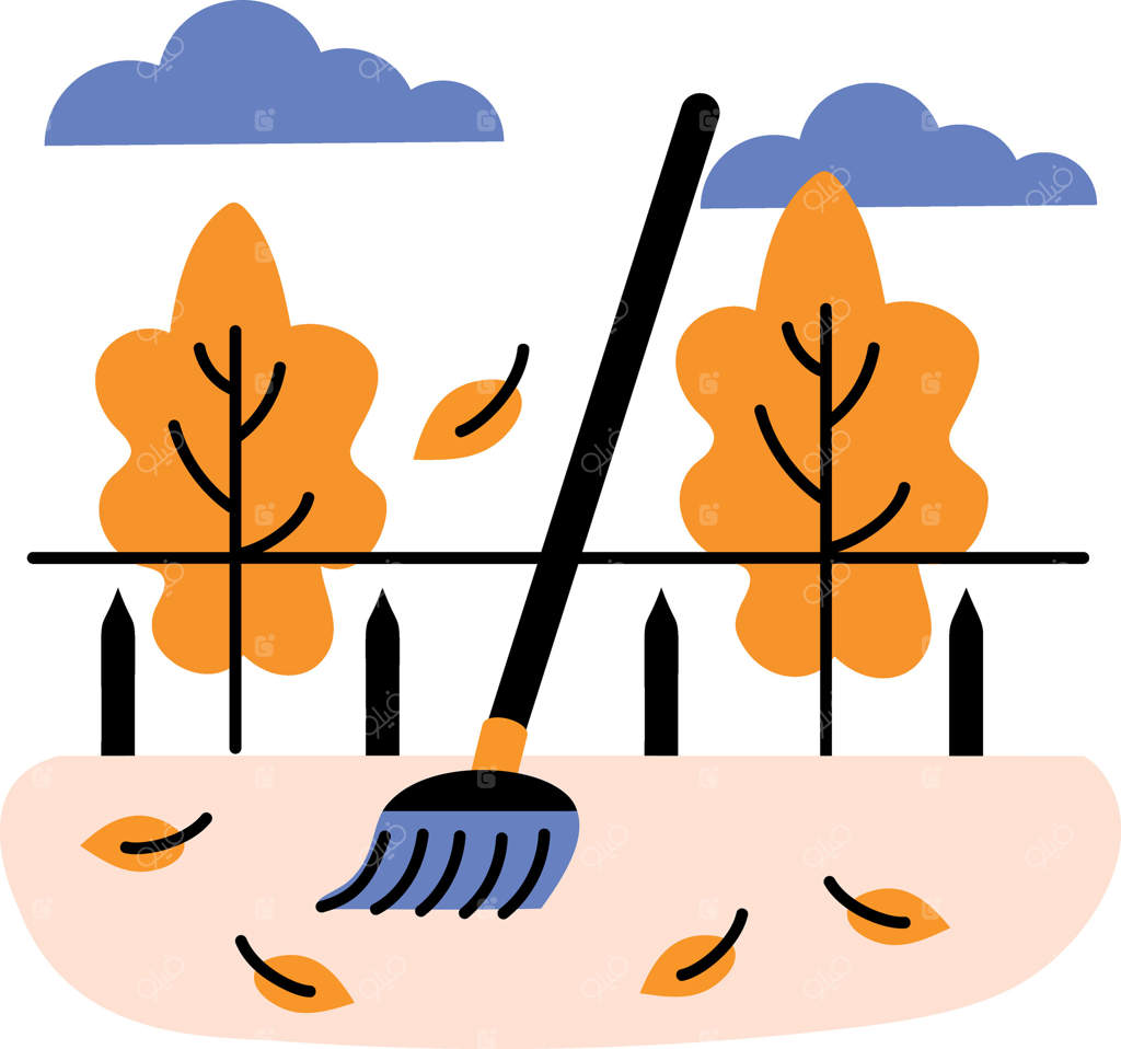 نماد نظافت باغ به سبک تخت