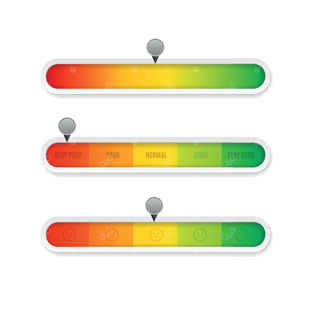 مجموعه نشانگر سطح سه‌بعدی واقع‌گرایانه. وکتور