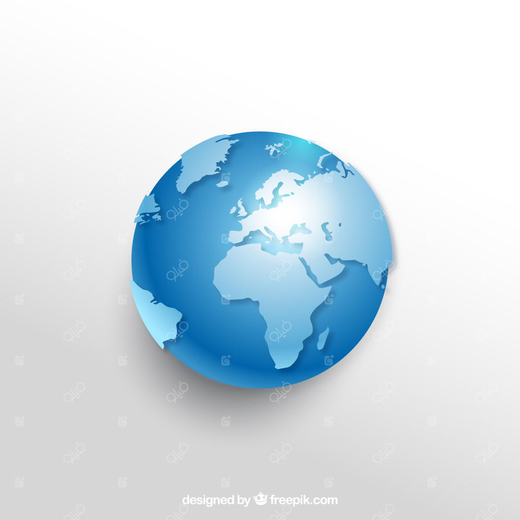 كره زمين واقعي در تناژهای آبی