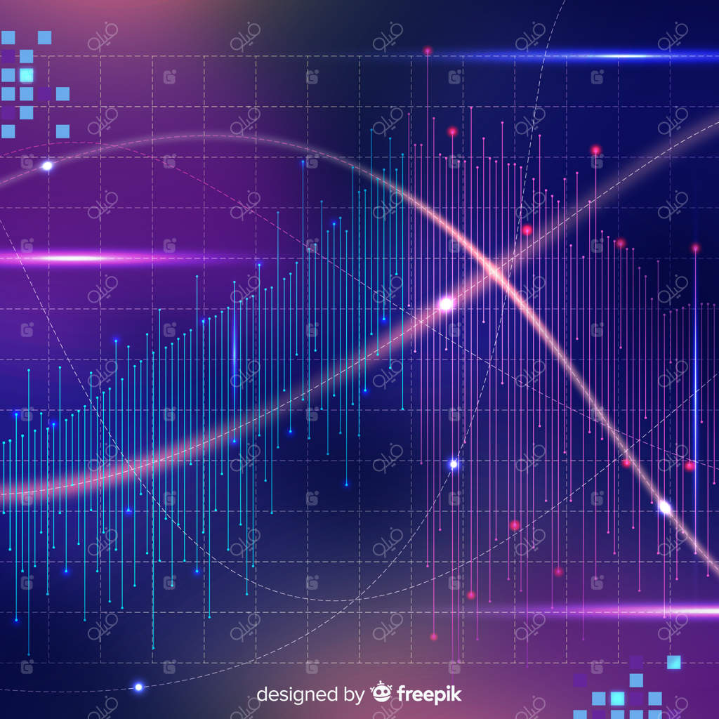 پس‌زمینه داده‌های کلان در سبک انتزاعی و درخشان