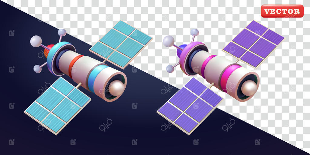 ماهواره: طراحی مناسب برای فناوری، مخابرات و عناصر طراحی سه‌بعدی.