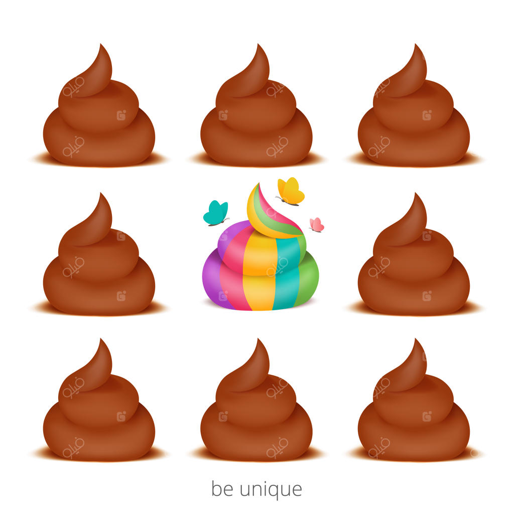 کارت با طرح خاص همراه با پِهِن یونیکورن رنگین‌کمانی.