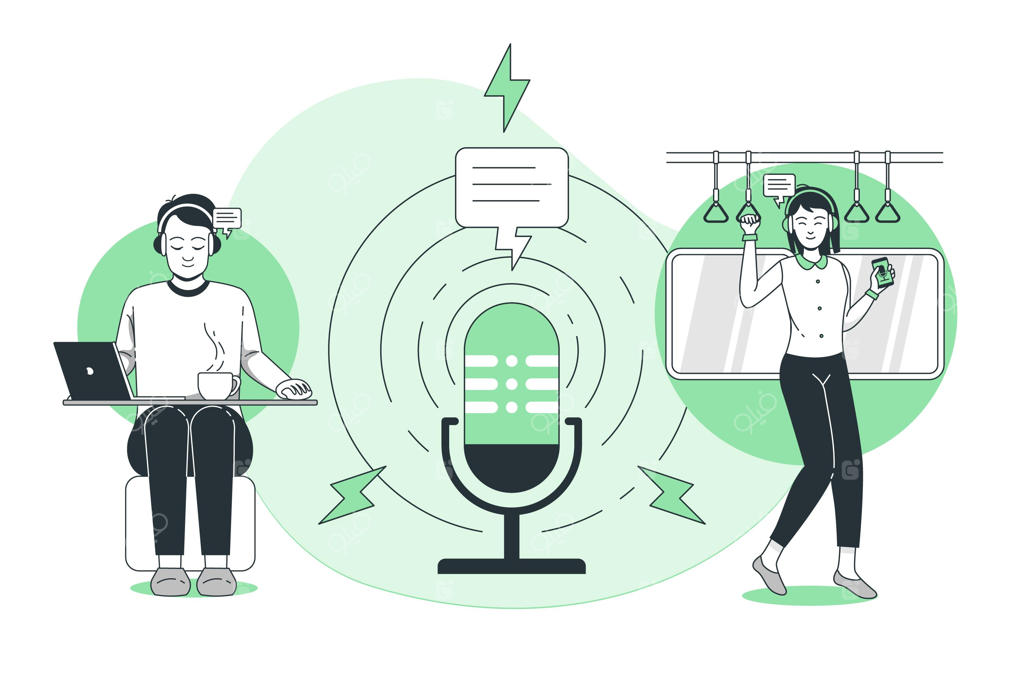 تصویر مفهومی مخاطبان پادکست