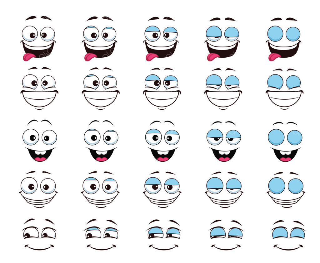 انیمیشن صورت کارتونی با چشمک و خنده ریز و قهقهه