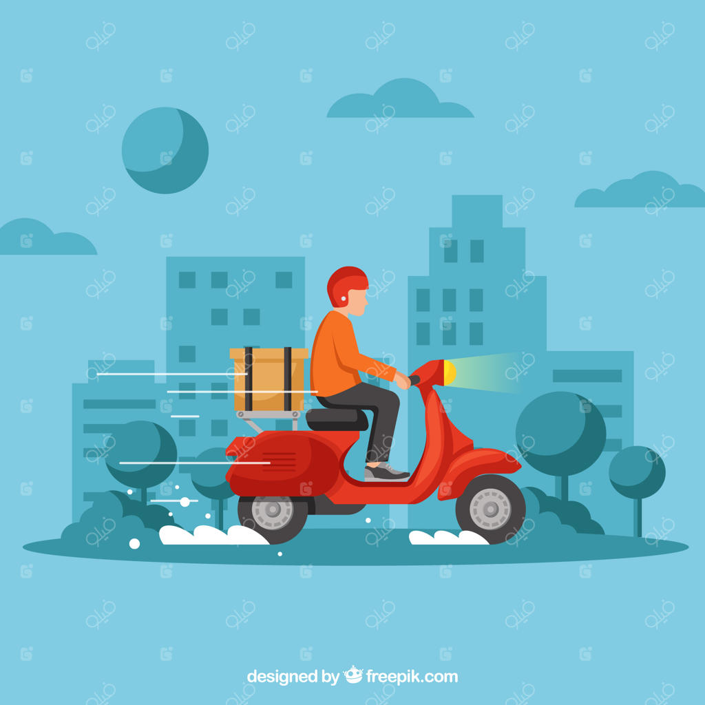 پیک موتوری در شهر