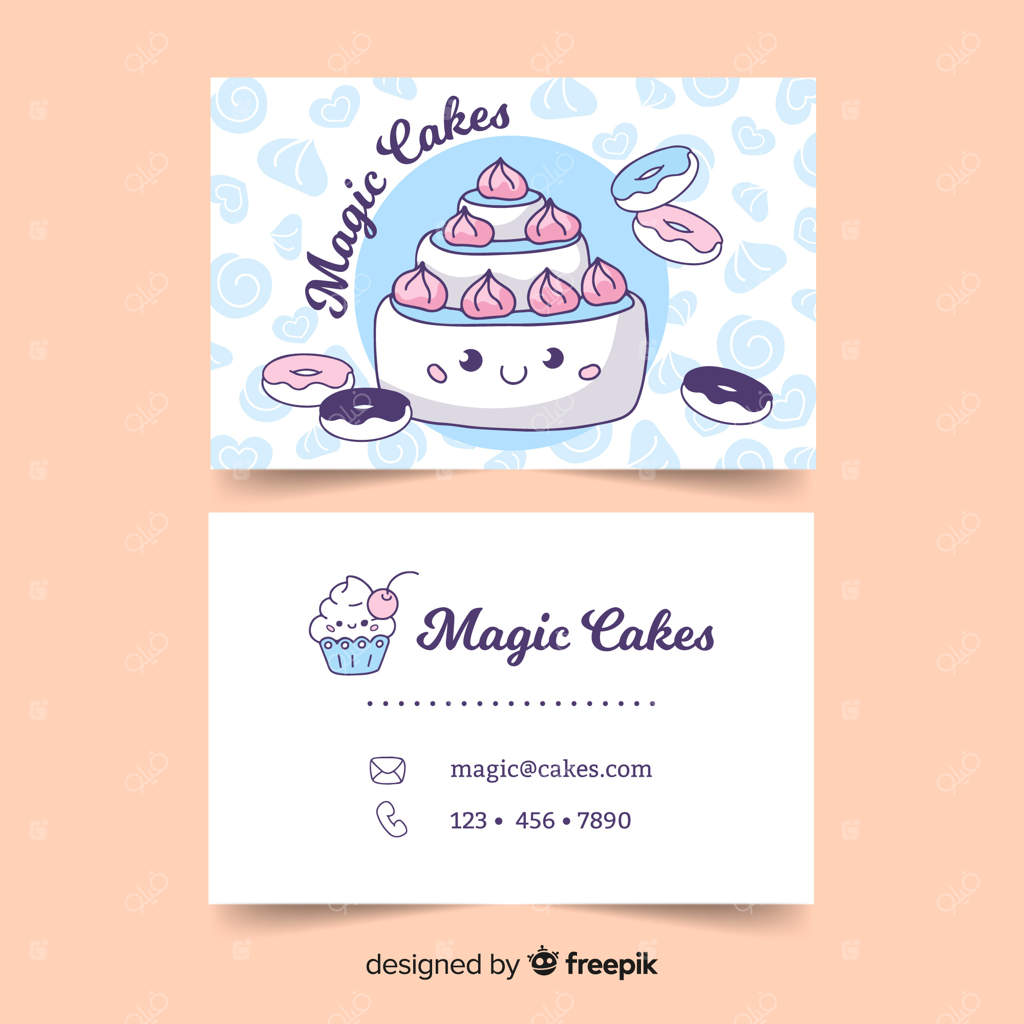 قالب کارت ویزیت به سبک کاوایی