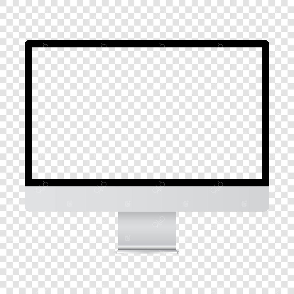 تصویرسازی از پیش‌نمایش صفحه سفید نمایشگر کامپیوتر مدرن