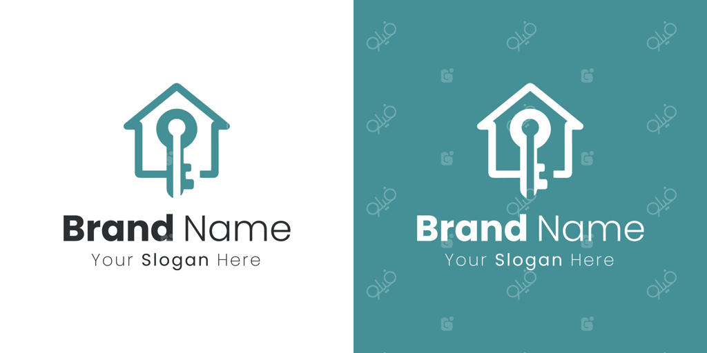 کلید طراحی لوگوی خانه برای مشاغل املاک و مدیریت املاک و مستغلات