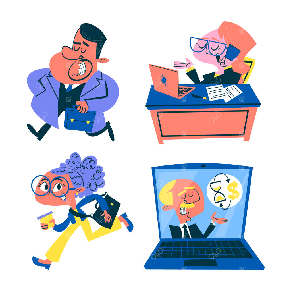 استیکرهای کارتونی بیزینسی قدیمی