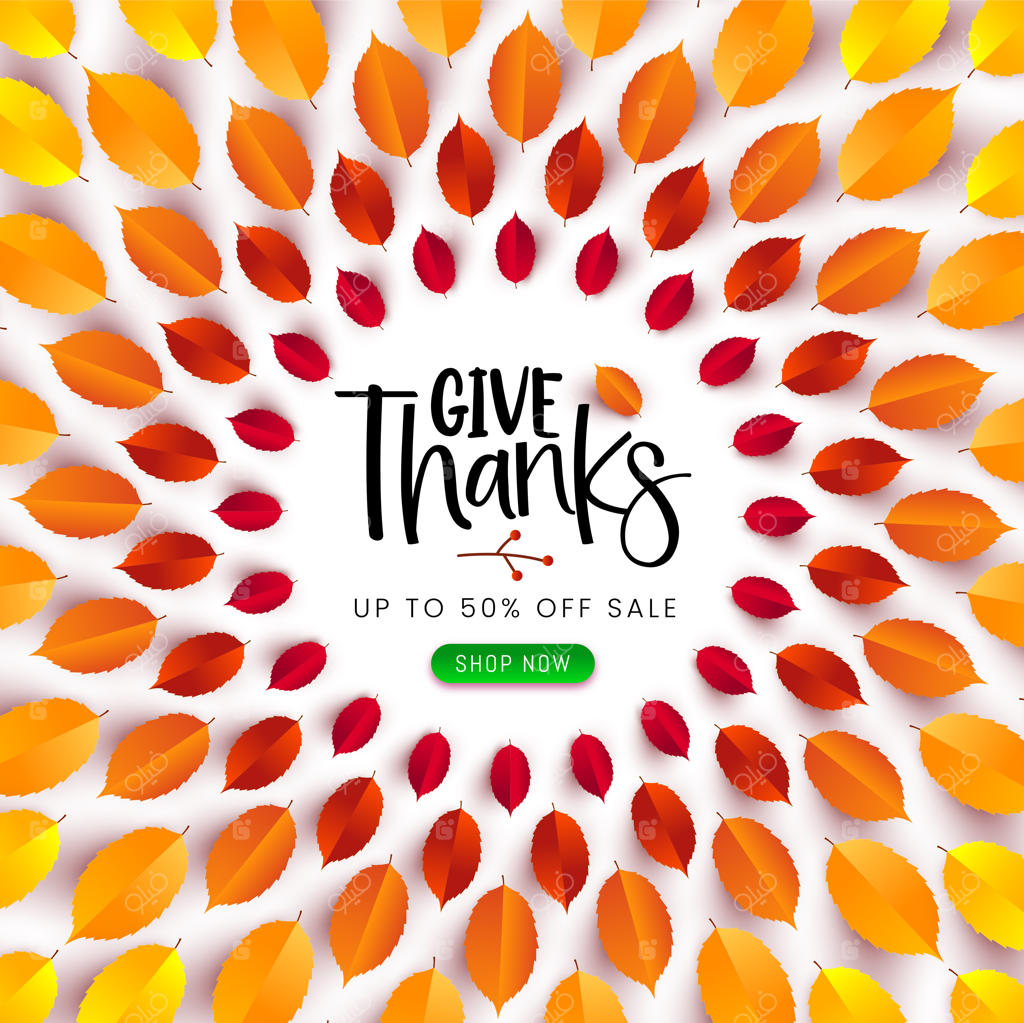 زمینه بنر حراج روز شکرگزاری