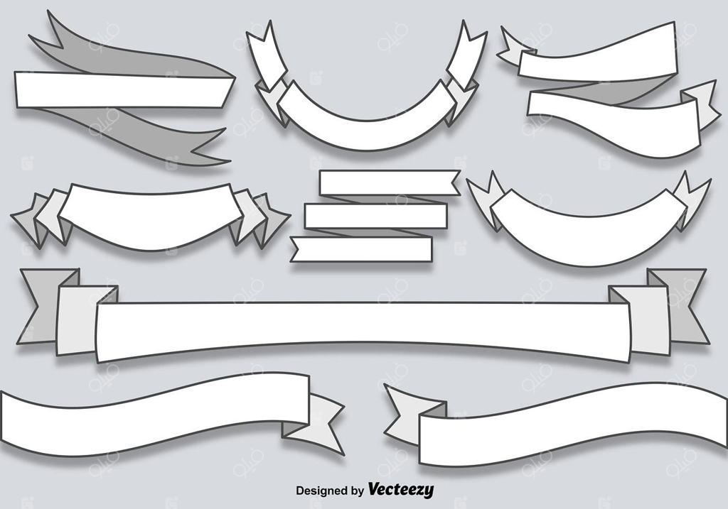 بنرها و روبان‌های فلت برداری