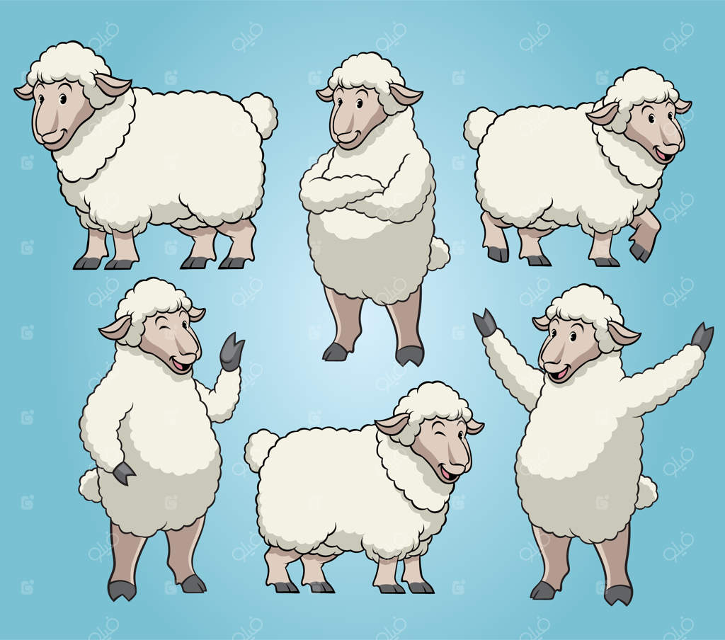 گوسفند کارتونی: مجموعه‌ای از تصاویر