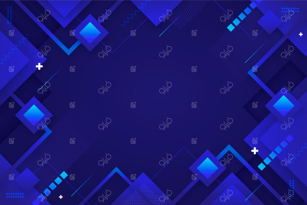 پس‌زمینه هندسی آبی تخت