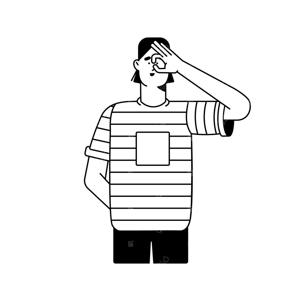 پرتره خنده‌دار دختری که با انگشتان علامت اوکی را نشان می‌دهد - تصویر ساده و خطی در سبک مینیمال در پس‌زمینه سفید