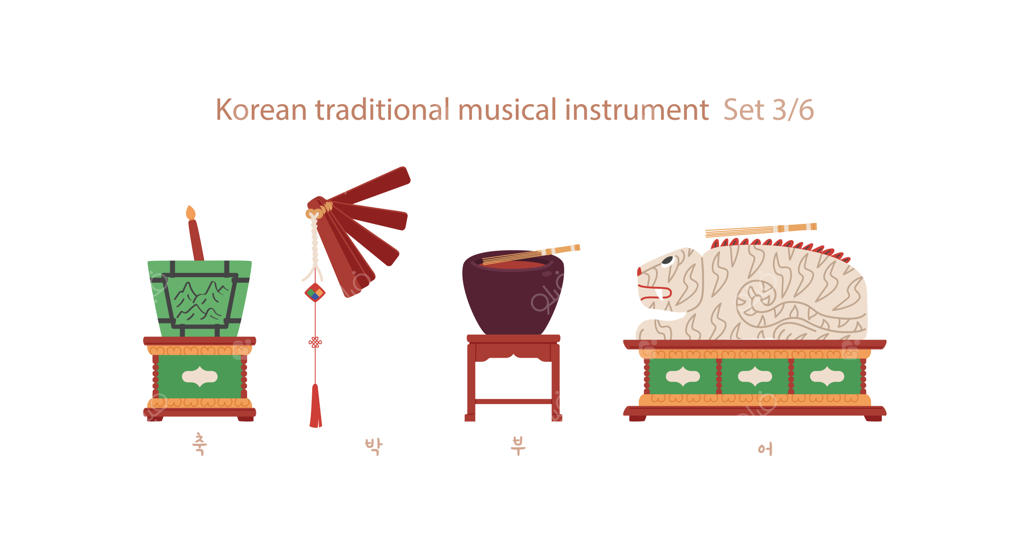 مجموعه‌ای از سازهای موسیقی سنتی کره‌ای