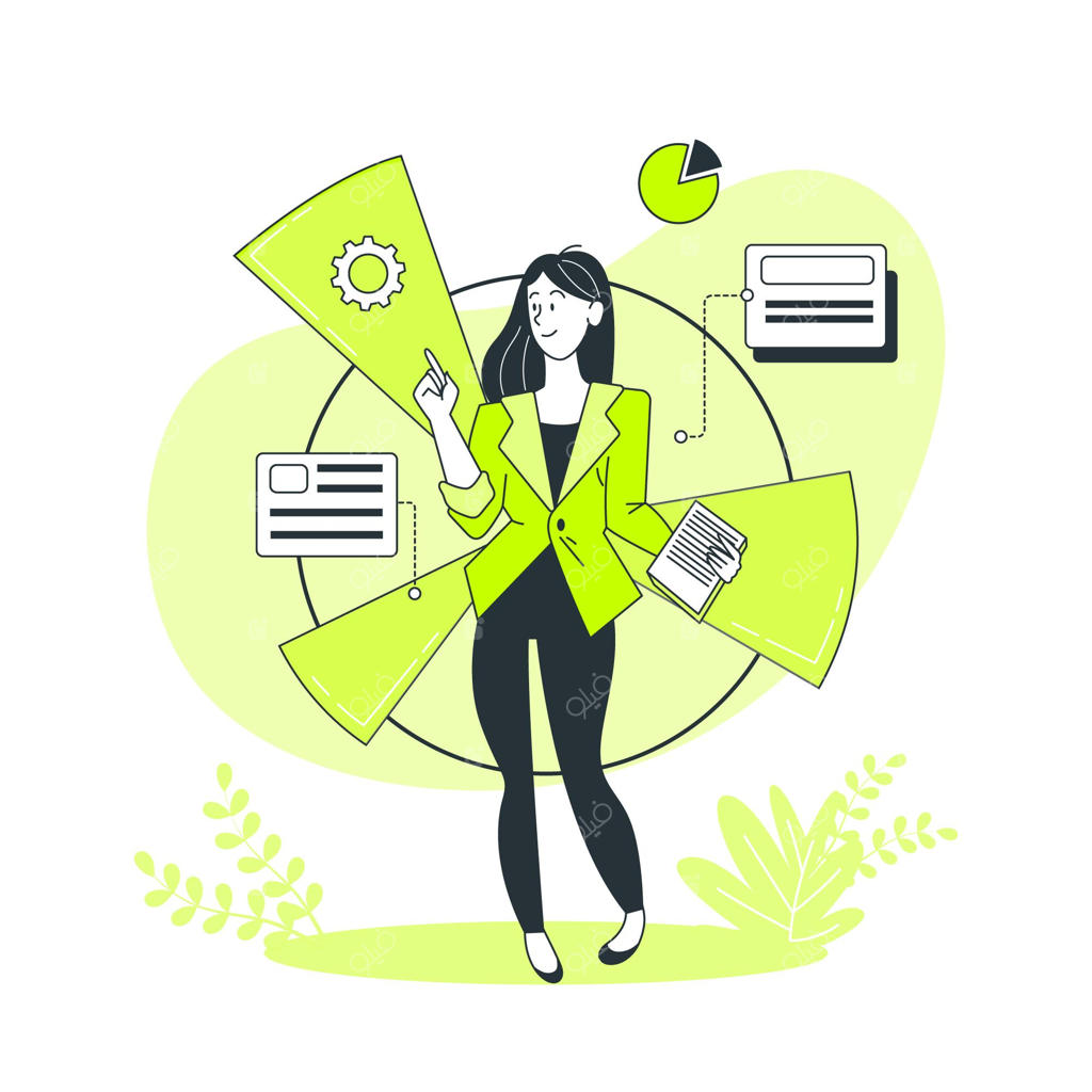 تصویر مفهومی نمودار دایره‌ای