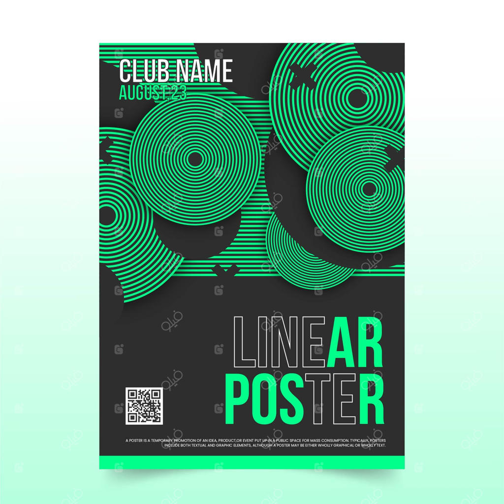 پوستر خطوط مدرن و هندسی ترند تیره