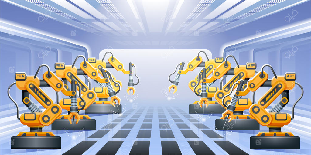 بازوهای رباتیک در خط نقاله: خط تولید خودکار در کارخانه