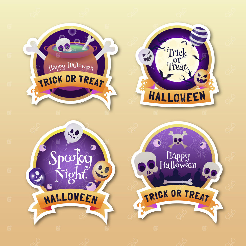 مجموعه نشان‌های گرادیان برای فصل هالووین