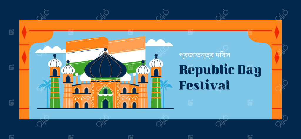 قالب کاور روز جمهوری هند برای شبکه‌های اجتماعی