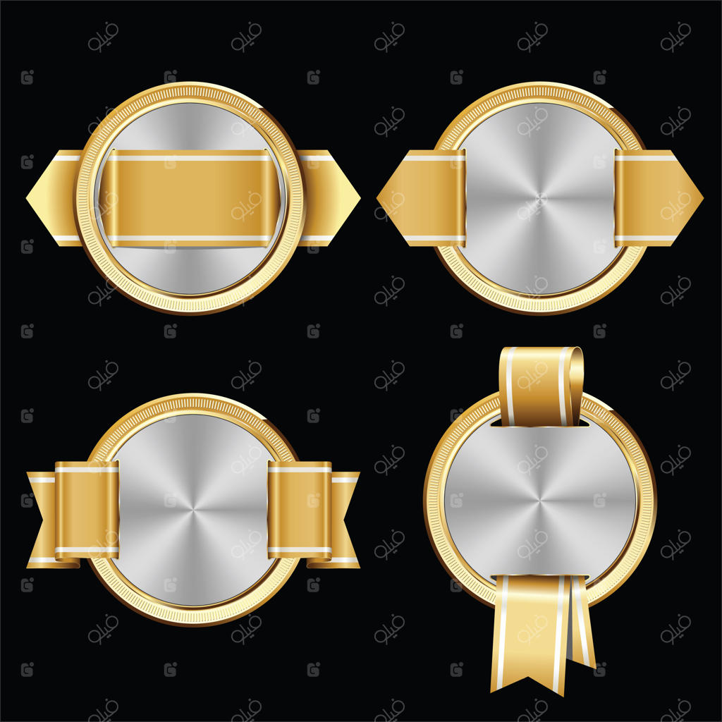 مجموعه مهرها و نشان‌های گواهینامه طلا و نقره.