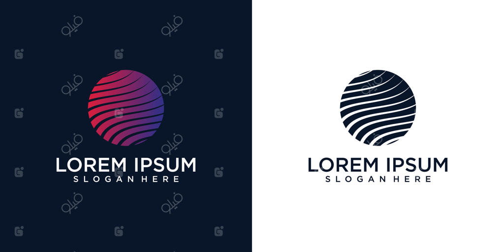 طراحی لوگوی خلاقانه فناوری جهانی با مفهوم مدرن، لوگوی دیجیتال، طرح پریمیوم