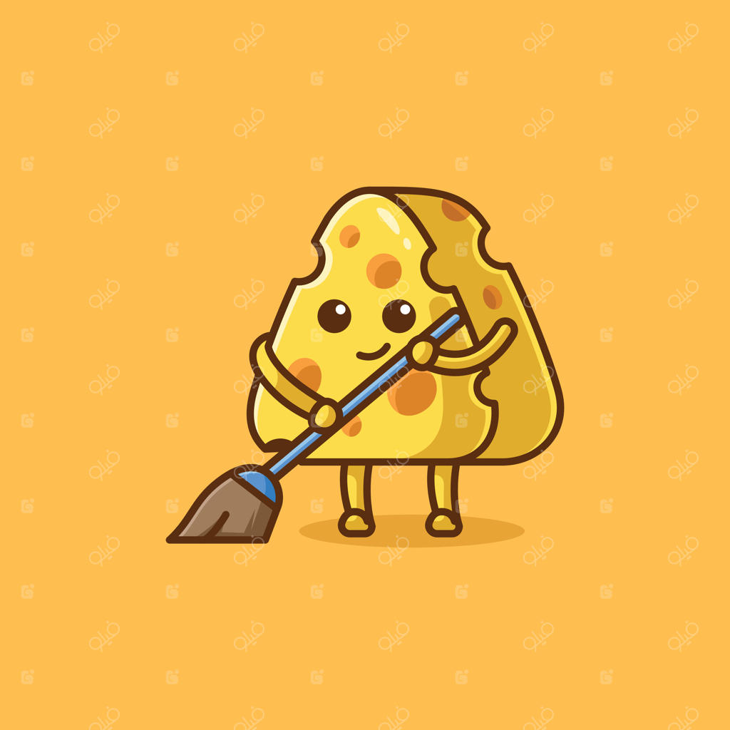 مجموعه ای از فعالیت های بامزه و کارتونی پنیر - آیکون های مفهومی جداگانه