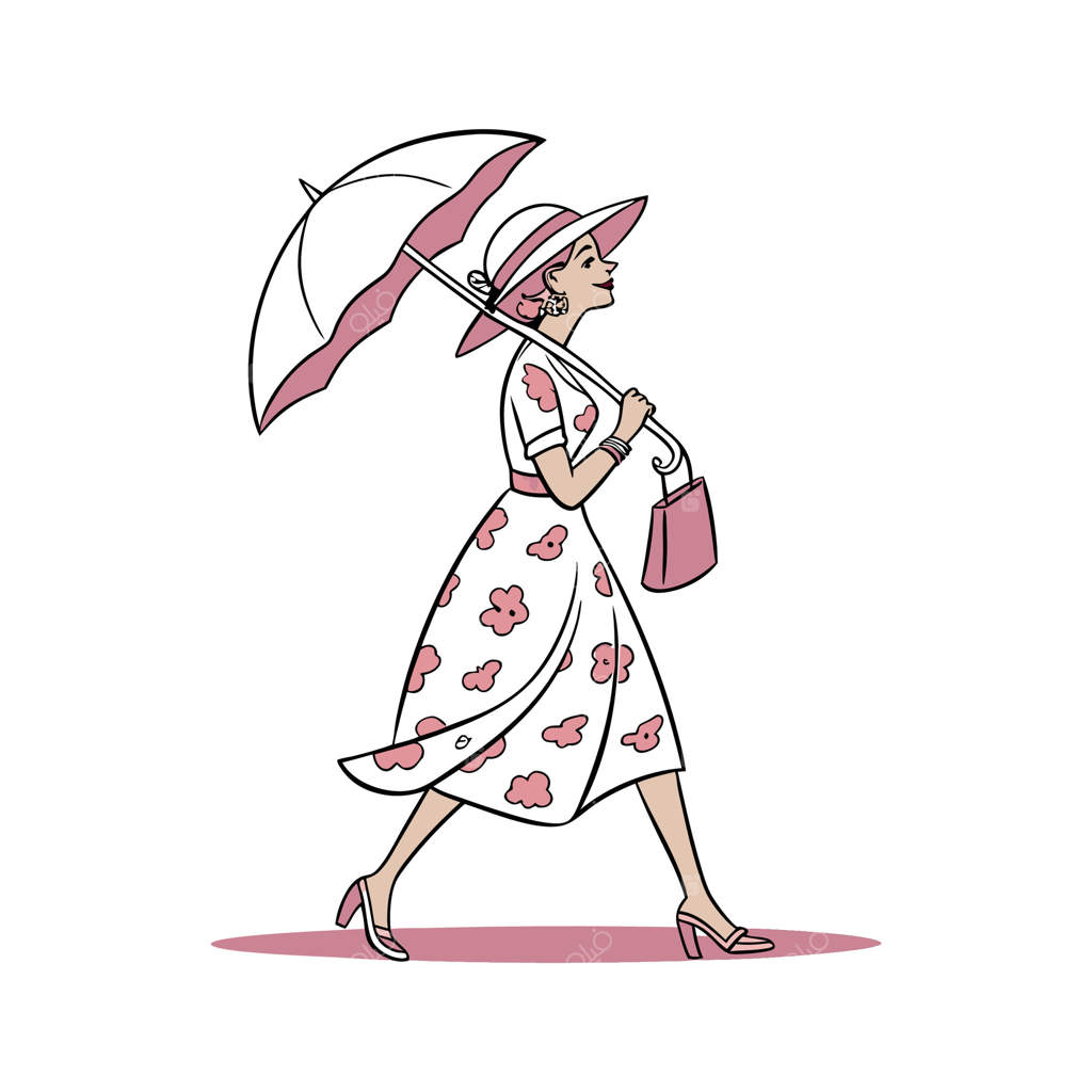 تصویر مدل جذاب مد برای مهمانی در باغ.