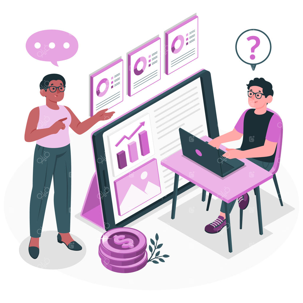 تصویرسازی مفهوم مشاوره بازاریابی