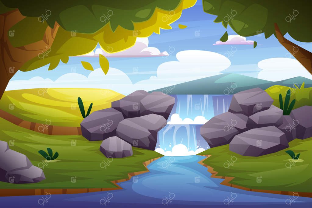 تصویر زمینه منظره جنگل طبیعی برای روز زمین با منظره دریاچه