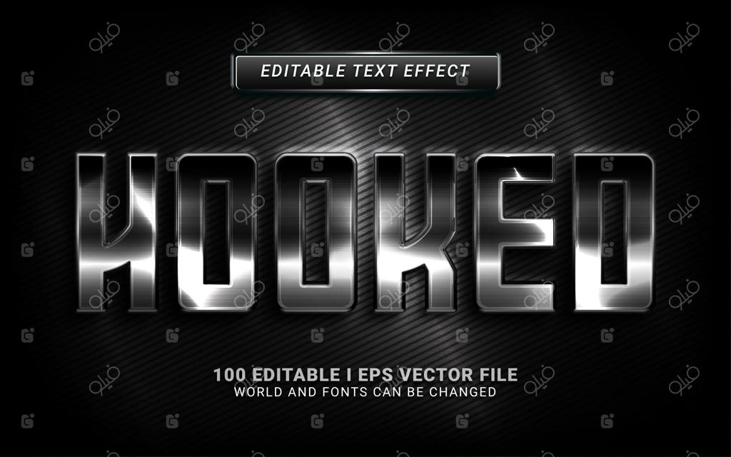 افکت متن قلاب‌دار