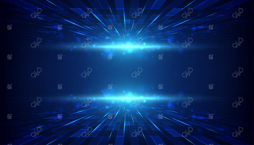 فناوری مدرن به رنگ آبی.