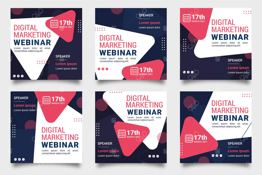 مجموعه پست‌های اینستاگرام برای وبینارها