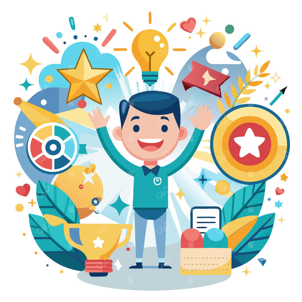 عکسی از یک گل آفتابگردان با چهره خندان و چیزهای دیگر در اطراف آن