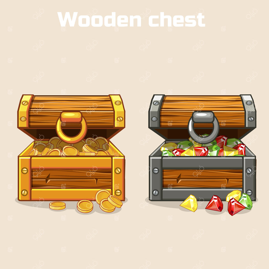 باز شدن صندوق گنج با سکه‌ها و الماس‌ها