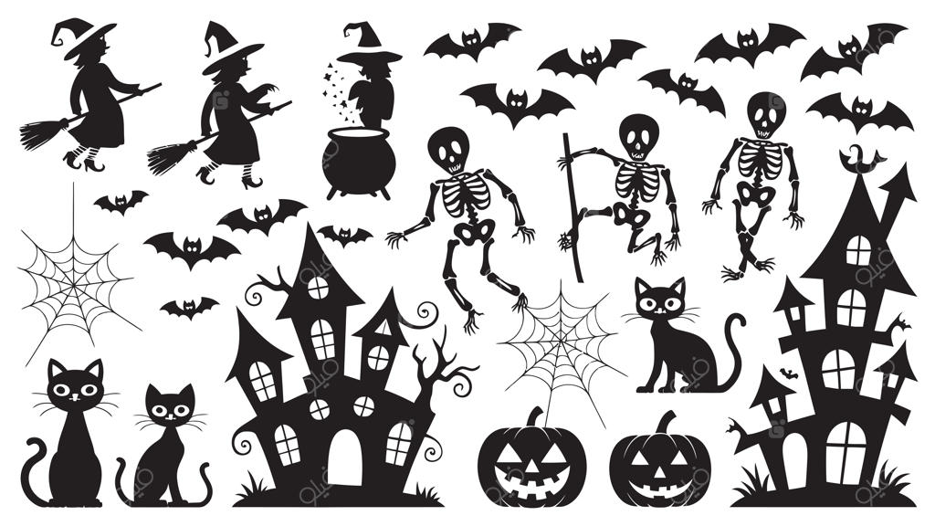 مجموعه طرح‌های سایه‌ای هالووین