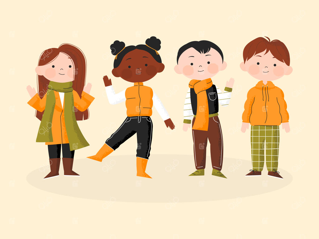 اولین روز پاییز؛ کودکان بامزه با لباس‌های پاییزی و دانش‌آموزان شاد در حال بازگشت به مدرسه.