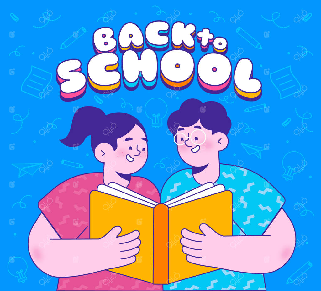 تصویرسازی ساده برای بازگشت به مدرسه