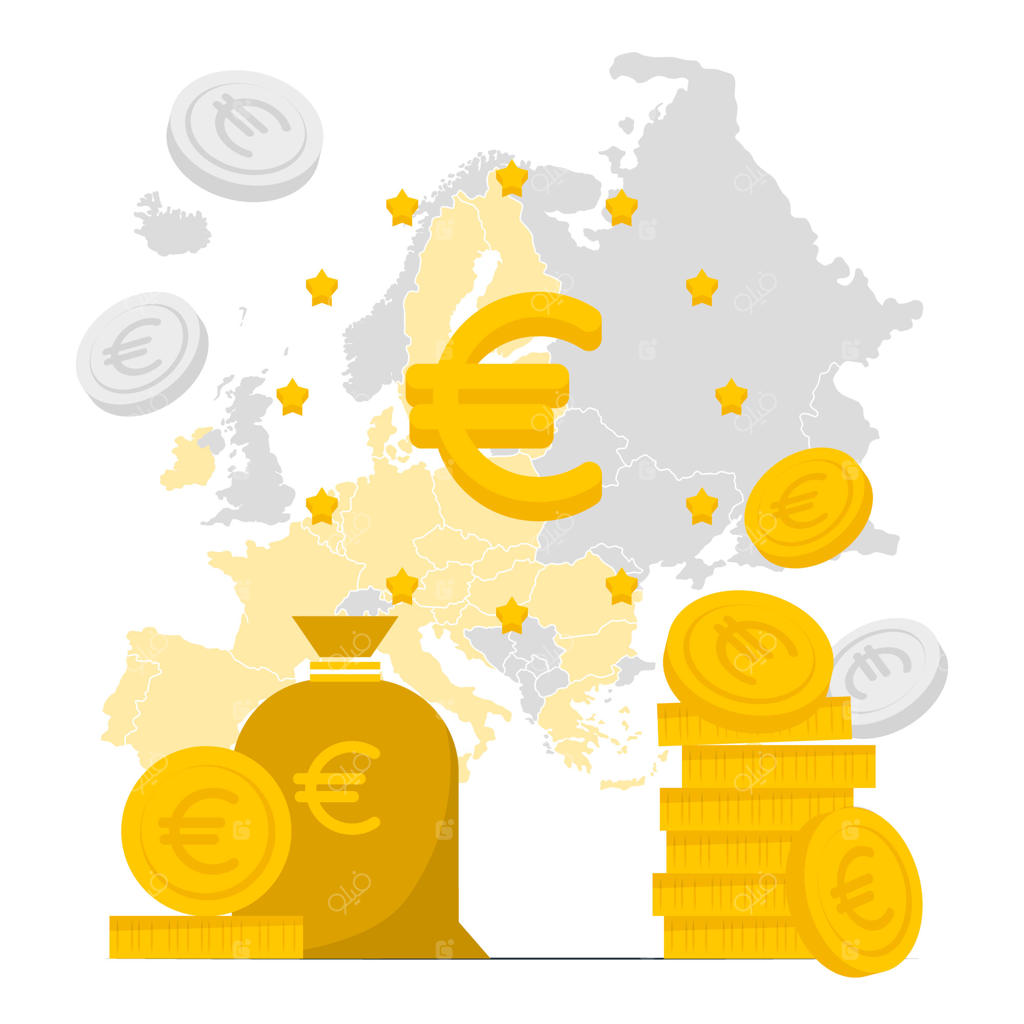 تصویری مفهومی از منطقه یورو