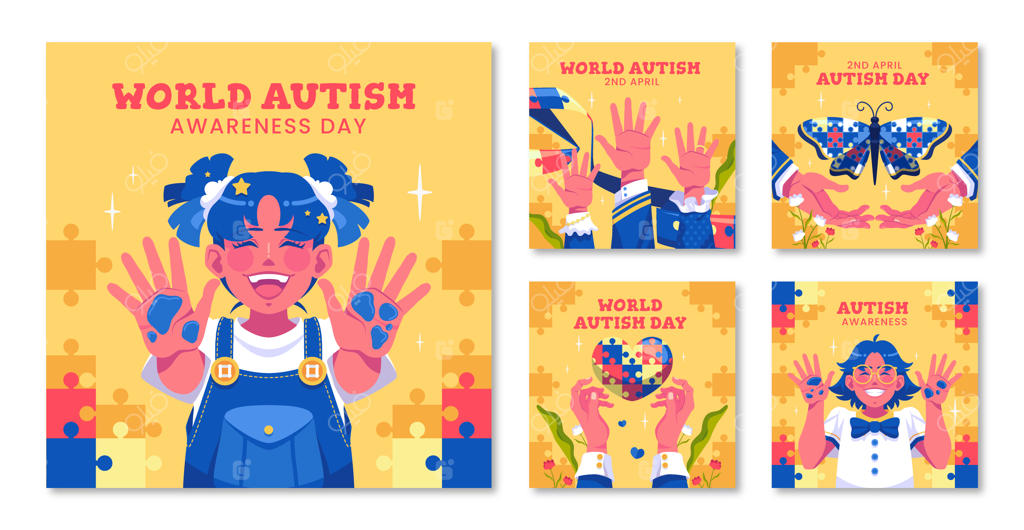 مجموعه پست‌های اینستاگرام برای روز جهانی آگاهی از اوتیسم