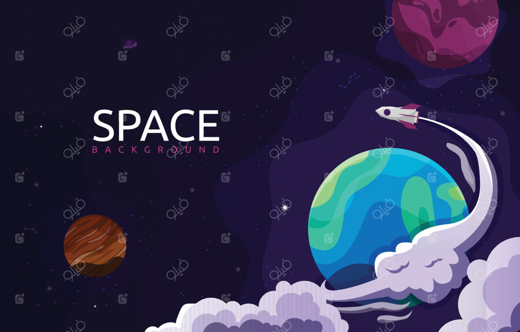 موشک فضاپیما سیارات ستاره‌ها ماجراجویی در فضا پس‌زمینه