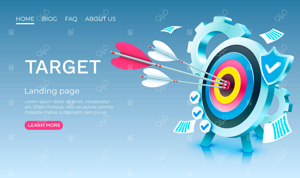 قالب صفحه فرود برای تجهیزات هدف‌یابی